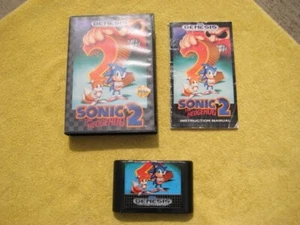 Sonic the Hedgehog 2 (SEGA Genesis, 1992) CIB carrello completo + scatola + manuale - Foto 1 di 6