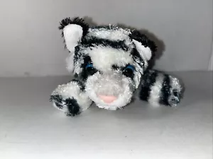 Aurora Flopsies White Tiger Bean Plush Blue Eyes Stuffed Animal Soft Toy 8” - Picture 1 of 8