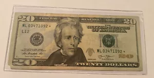 US Fancy Star Error Note Serial Twenty Dollar Replacement Duplicate Ink Fed $20 - Picture 1 of 2