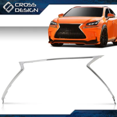 Ajuste para 2015-2017 Lexus NX200t NX300h acabamento de grade frontal moldura surround cromada - Imagem 1 de 4