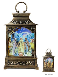 Water Lantern Nativity w/picture (Bronze), Light Up, 280 x 165 x 90mm - Imagen 1 de 1