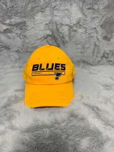 St Louis Blues Hat Cap Yellow Strap Back Pro Fanatics NHL Hockey Adjustable - Picture 1 of 9