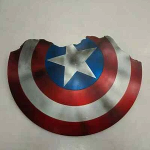 Captain America Broken Shield - Metal Prop Replica - Avengers Endgame Shield Gif - Picture 1 of 7