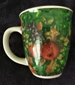 Christmas Fruit Scene Ceramic Cup Holiday Heavy - Picture 1 of 5