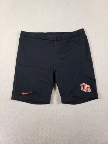 Nike Oregon Beavers University Shorts Womens XL Compression Elastic Waist Black Cover