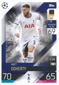 #71 MATT DOHERTY - TOTTENHAM - CARD TOPPS MATCH ATTAX UCL 2022-23 - Picture 1 of 1