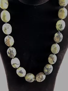 Collar de plata de ley 925 con cuentas graduadas de piedra joyería 20" - Imagen 1 de 6