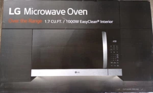 Stainless LG 1.7 cu. ft. 30 in. Width Over-the-Range Microwave with EasyClean - Picture 1 of 7