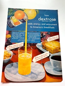 Anuncio impreso Dextrose Food Energy Sugar 1948 o salsa de tomate Hunt's Roundups 10x 13 - Imagen 1 de 2