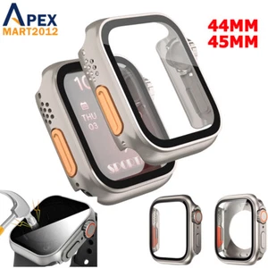 Full Case Screen Protector For Apple Watch Series 9 8 7 6 SE Like Ultra 44/45mm - Picture 1 of 18