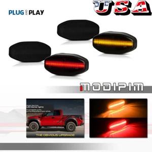 For 2010-2014 Ford F-150 Raptor Front Amber Rear Red LED Side Marker Lights Kit - Foto 1 di 6