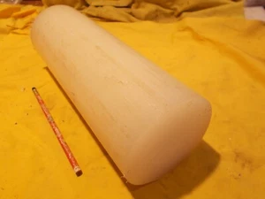 Barra de buje redonda de plástico mecanizable natural 4"" OD x 12"" LARGO - Imagen 1 de 2
