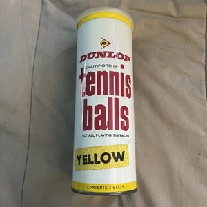 Vintage Dunlop Yellow Tennis Balls Made In Australia Championship USLTA Sealed - Picture 1 of 4