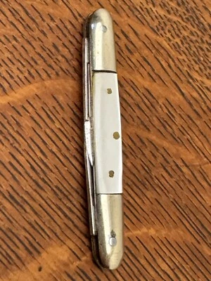 ANTIQUE ROTGENS SUPERIOR CUTLERY TUXEDO KNIFE 2.5” Mother Of Pearl - Image 1 of 4