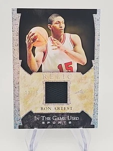 Ron Artest /25 Patch Game Used Jersey Metta World Peace Leaf Bulls Pacers Lakers - Picture 1 of 5