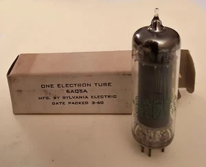 1 Tube 6AQ5 - tétrode de puissance SYLVANIA en boite d'origine - Picture 1 of 1
