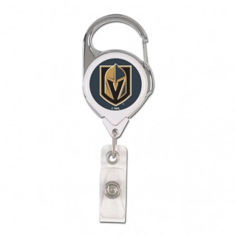 Vegas Golden Knights Retractable Metal Badge Holder [NEW] NHL Key Chain ID Ring Cover
