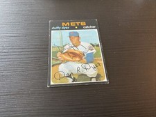 Duffy Dyer New York Mets 1971 Topps #136 Autographed Baseball Card 