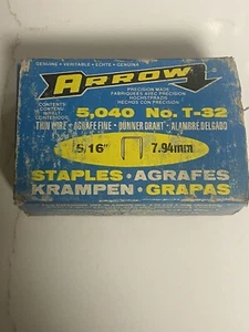 "Grapas puntiagudas de 1/4"" vintage Arrow Fastener Co T-32 5040" - Imagen 1 de 3