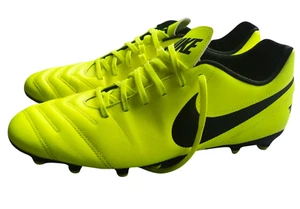 Nike Tiempo Rio III 819233-707 US 12 football soccer boots cleats Yellow /Black - Picture 1 of 7