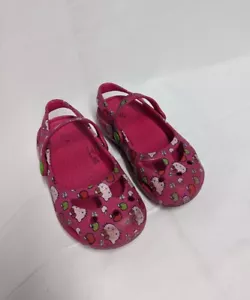 Crocs Hello Kitty Mary Jane Slip On Shoes Little Girls Toddler Size 10 Pink - Picture 1 of 5