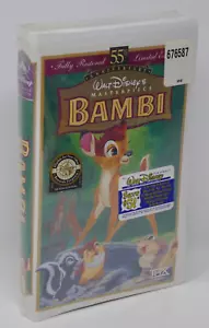 Walt Disney's Masterpiece Bambi (VHS, 1997, Clamshell, 55th Anniversary) SEALED - Picture 1 of 4