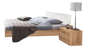 Doppelbett Pamela Futonbett 180x200cm plankeneiche weiß (18331) - Bild 1 von 6