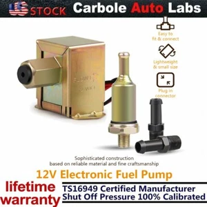 New 4-7 PSI Auto Universal Electric Fuel Pump Inline Diesel Gas Low Pressure 12V - Imagen 1 de 12