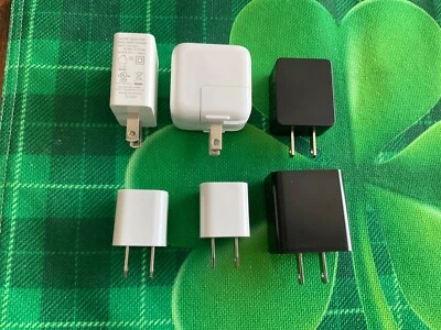 Lote de seis Apple Adaptador de Corriente USB Cargador Enchufe de Pared Cubo Foto 1 de 2