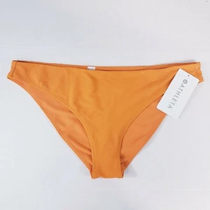 Traje de baño Athleta XL para mujer Cloudbreak acanalado parte inferior de bikini tiro bajo naranja  - Imagen 1 de 6