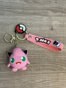 Pokémon 3D Jigglypuff Keychain Key Ring Bag Accessory Bag Pendant In Ex Cond - Picture 1 of 5
