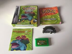 Pokemon Leaf Green Game Boy Advance GBA Boxed Complete with Wireless Adapter