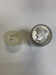1964 D Roosevelt Dimes 50 Stempelglanz Münzen - Bild 1 von 4