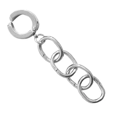  Orecchini Con Catenella Acciaio Inossidabile Clip Per L'orecchio - Immagine 1 di 4