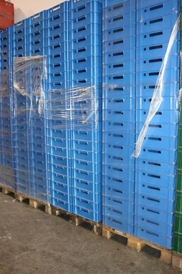 GASTLANDO 8 Stück Eurobox Werkstattkiste E1 blau 60 x 40 x 12 cm NEU Stark reduziert