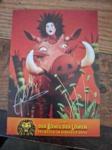 Autogrammkarte Pumbaa (Harrie Poels) (König Der Löwen) Musical - Bild 1 von 1
