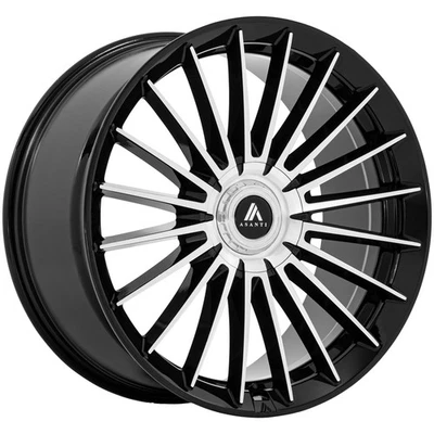 Asanti ABL-48 Viceroy 20x9 5x108/5x112 +45mm Black/Machined Wheel Rim 20" Inch — 第 1/4 张图片