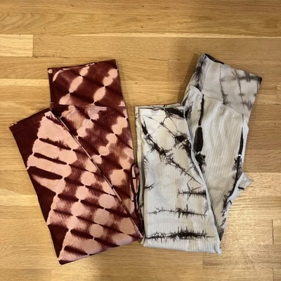 Victoria's Secret розовый активный лот из 2 бордовый и серый галстук краситель леггинсы большой - Изображение 1 из 4