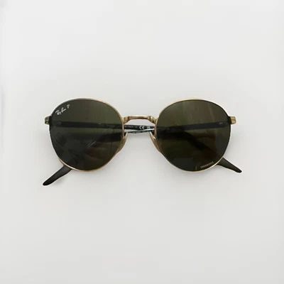 Ray-Ban chromance RB 3691 001/P1 51-21-145 3p Polarized Sunglasses Black & Gold - Image 1 of 4