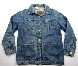 Vtg Ralph Lauren Jeans Chore Coat Women’s Medium Petite Barn 90s Polo Country - Picture 1 of 14