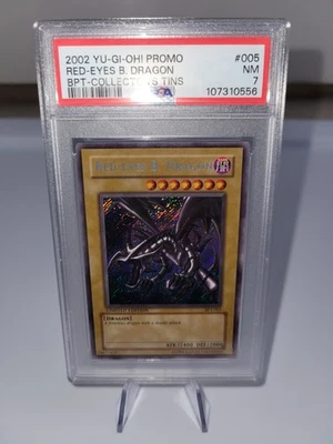 2002 Yu-Gi-Oh! Red-Eyes B. Dragon BPT-005 Limited Edition Collector's Tin PSA 7 - Image 1 of 4