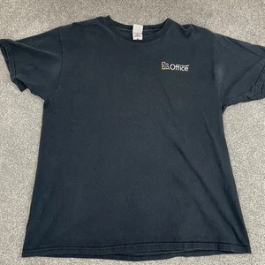 Vintage Y2K Microsoft Windows Office T Shirt Mens XL Black Faded Software Server - Picture 1 of 11