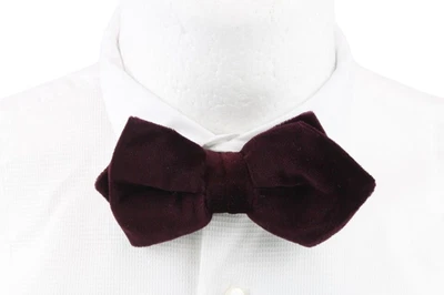 SUITSUPPLY Pajarita Para Hombre TALLA ÚNICA Terciopelo Borgoña Formal Ajustable Foto 1 de 4
