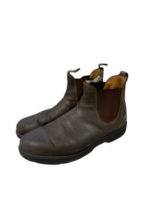 Blundstone klassische Chelsea braune Lederstiefel für Herren Größe 10 LESEN - Bild 1 von 11
