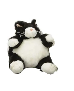 Unipak Black and White Tabby Cat Baby Plumpee Plush Stuffed Animal Toy 7" - Picture 1 of 1