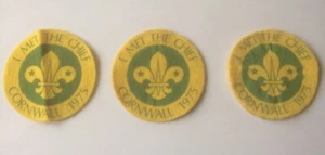 Vintage Pfadfinder "I Met The Chief" Cornwall 1975 3er Set - Bild 1 von 2