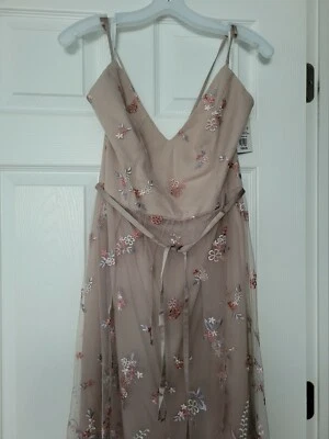 Vestido de novia David's sin mangas largo graduación/dama de honor - Talla 12 - ¡NUNCA USADO! Foto 1 de 4