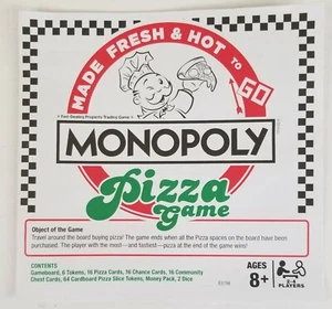Monopoly Pizza Game Replacement Pieces preowned Instruction Manual - Picture 1 of 2