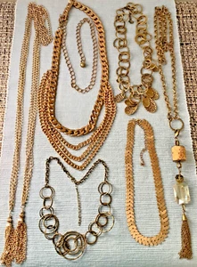 Vintage, Paparazzi, Lucky, Premier Designs, Antique Gold Color Mixed Jewelry Lot - Picture 1 of 15