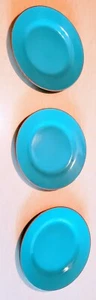 BAUM BROTHERS TANGIERS TURQUOISE & ORANGE DINNER PLATES (3 pcs) **READ** - Picture 1 of 4